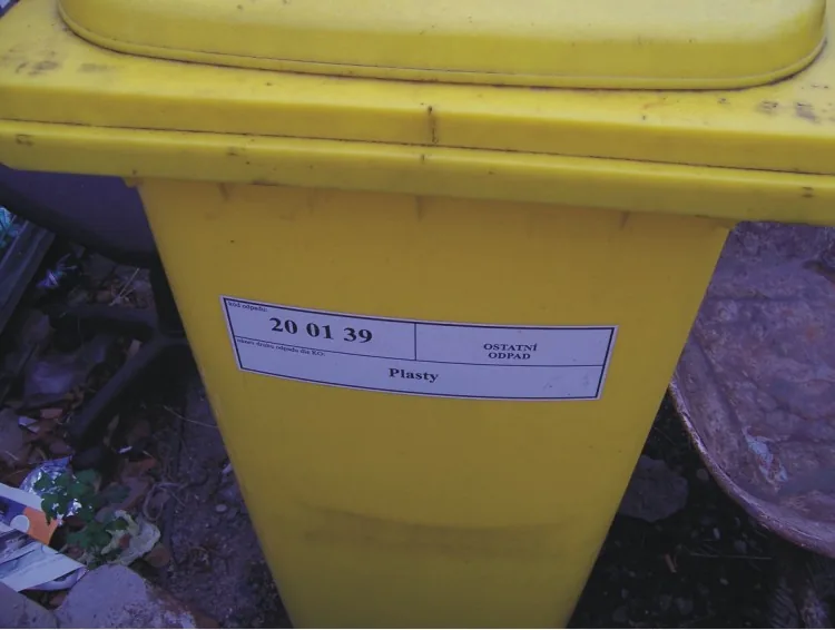 Žlutá popelnice na plasty